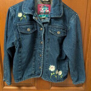 Girls Embroidered Denim jacket, size 6x